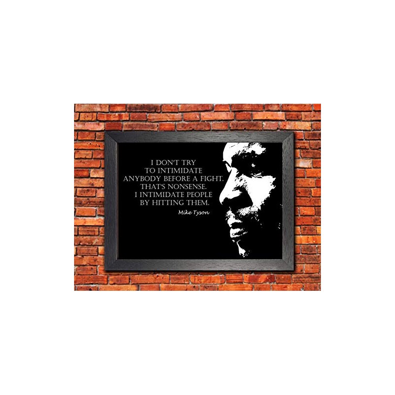 Inspirational Mike Tyson #3 A3 Unframed Boxer Black and White