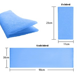 Criyar Two Pack, Reusable Back Scrubber for Shower, Exfoliating Body Scrubber, Spa Clean Nylon Scrub Towel, Wash Cloths for Showering, Colorful (Grey)