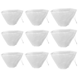 9Pieces Bowl-Shaped Cheesecloth Bags - Reusable Fine Mesh Filter Bags for Nut Milk, Soy Milk, Dumpling Fillings, and Juice Straining in the Kitchen