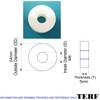 TERF® White Nylon Spacer Washer M6 (6mm) X 24mm X