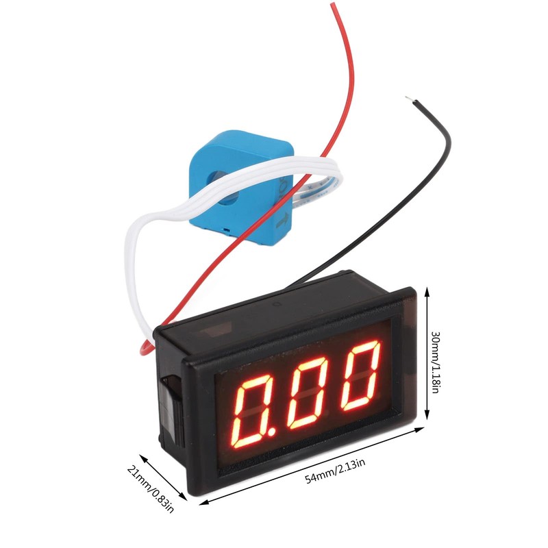 Current Meter, DC Ammeter with Hall Sensor LED Digital Display