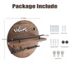 DAAIXC Key Holder for Wall Decorative,Round Wooden Key Hooks Wall