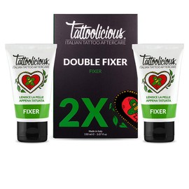 Tattoolicious DOUBLE FIXER - Soothing Cream for a Brand New Tattoo, with Organic Active Ingredients with Soothing and Soothing Properties, 150 ml Twin Pack (2 Tubes of 75 ml)