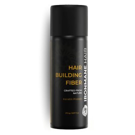 IRONMANE Hair Building Fiber - 100% Natural Keratin & Biotin Formula - 27.5 g - Instantly Thickens, Fills & Conceals Fine or Thinning Hair - Hair Loss Solution - Multiple Shades (Dark Blonde) - Canadian-Owned