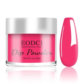 EODCI Hot Pink Dip Powder Color, Nail Dipping Powder French Powder Pro Collection System Nail Art Starter Manicure Salon DIY at Home, Odor-Free&Long-Lasting, No Needed Nail Lamp Curing, 1 Oz