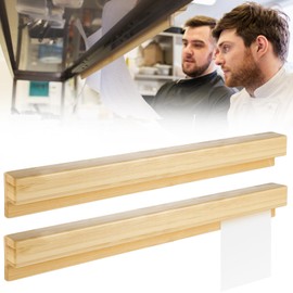 AmazingSpark 2 Pack Restaurant Ticket Holder 16 Inch Bamboo Receipt Holder Slide Check Rack Bill Orders Ticket Tab Display Rail for Commercial Office Cafes Pubs Bars Restaurant
