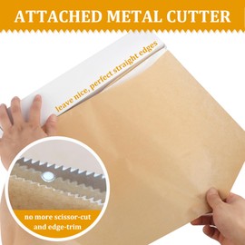 Unbleached Parchment Paper for Baking, 15 in x 220 ft, 275 Sq.Ft, Heavy Duty Baking Paper with Slide Cutter, Non-stick Brown Parchment Paper Roll for Cooking, Air Fryer, Steaming, Baking Bread