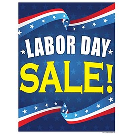 P70LBR "Labor Day Sale" Holiday Patriotic Seasonal Vinyl Window Sale Sign Posters Retail Business Store Signs (P70-38" x 50")