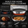 316 Stainless Steel Honeycomb Wok Pan, Tri-Ply Skillet