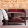 Rectangle Chair Leg Protectors for Hardwood Floors,Black,0.75 x 1.5