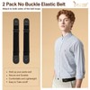 2 Pack No Buckle Elastic Belts for Men Buckle Free