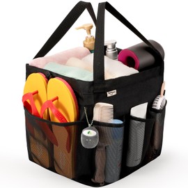 famichan Mesh Shower Caddy Portable, Dorm Room Essentials for College Students, Large Capacity with 8 Pockets Shower Bag for Camping,Swimming,Gym,Travel