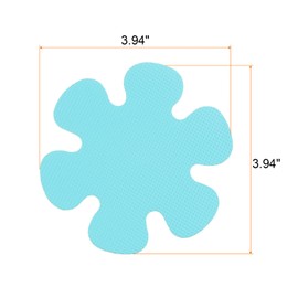 HARFINGTON 12pcs Non Slip Stickers Bath Shower Floor 3.94" Anti-Slip Sticker Tape Flower Style Decals for Bathroom Kitchen Bathtub Treads Stairs, Blue