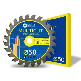 WELLERWERKZEUGE I Professional Multicut Circular Saw Blade 50 x 10 mm for Wood, Aluminium, Suitable for Bosch Easy Cut Grind + Proxxon Micromot LHW