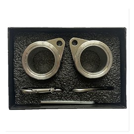 Stormflag 2pcs 1.26 Inch Aluminium Flag Pole Mounting Rings Set - 360° Rotating Anti-Wrap Ring Heavy Duty Flagpole Hardware 1.26 Inch (Silver)