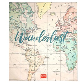 LEGAMI Travel Theme Maxi Beach Towel, Quick Drying, Ultra Absorbent Microfibre Towel, Compact, Easy to Carry, 175 x 200 cm, for Beach, Swimming Pool, Sea, Garden