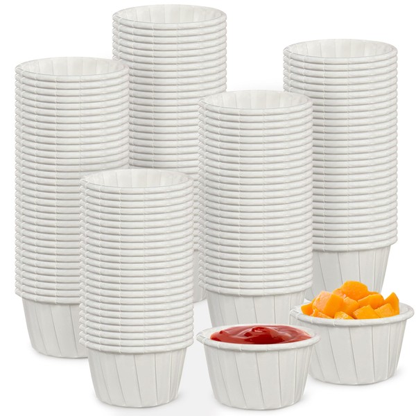 MUMULULU 400 Pack 1 oz Disposable Paper Souffle Cups Sample