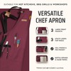 Asaya Chef, BBQ and Work Apron with Bottle Opener and