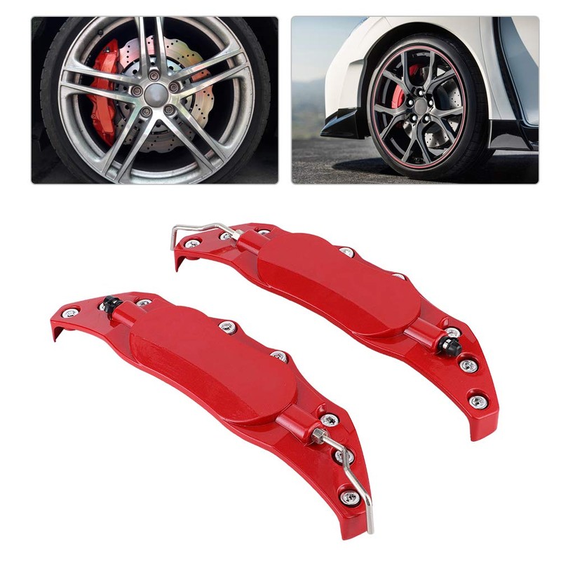 Qiilu Brake Caliper Covers, 2 Pieces Universal Disc Brake Caliper