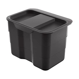 NINKA BioBin Bin Small with Lid 4.2 Litres Plastic Dark Grey