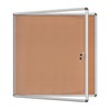 Mifuro 38"x38" Enclosed Bulletin Board, Lockable Weather-Resistant Aluminum Cork Noticeboard