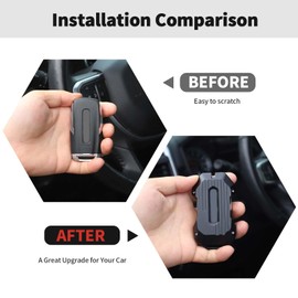 RT-TCZ Key Fob Case Cover Key Bag Holder Aluminum Alloy Protection Shell Accessories for Dodge RAM 2018-2024,Black