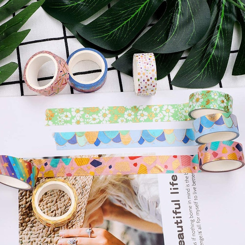 Feelava Washi Tape, 12 Rolls Washi Tape Set, Decorative Washi