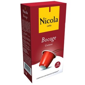 Box of 10 Nespresso Compatible Capsules Pods NICOLA Bocage - Premium Portuguese Coffee - Best Quality