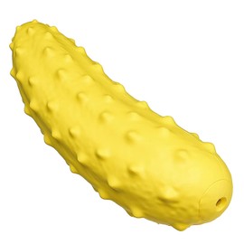 Sedioso Dog Toys for Aggressive Chewers, Though Rubber Dog Chew Toy, Dog Squeaky Toy for Small, Middle and Large Breed (Chew, Cucumber, Yellow)