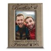 BELLA BUSTA -Brothers Picture Frame- Engraved Leather Picture Frame (4"x