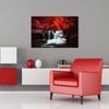 Conipit Black White and Red Wall Art Red Tree Waterfall