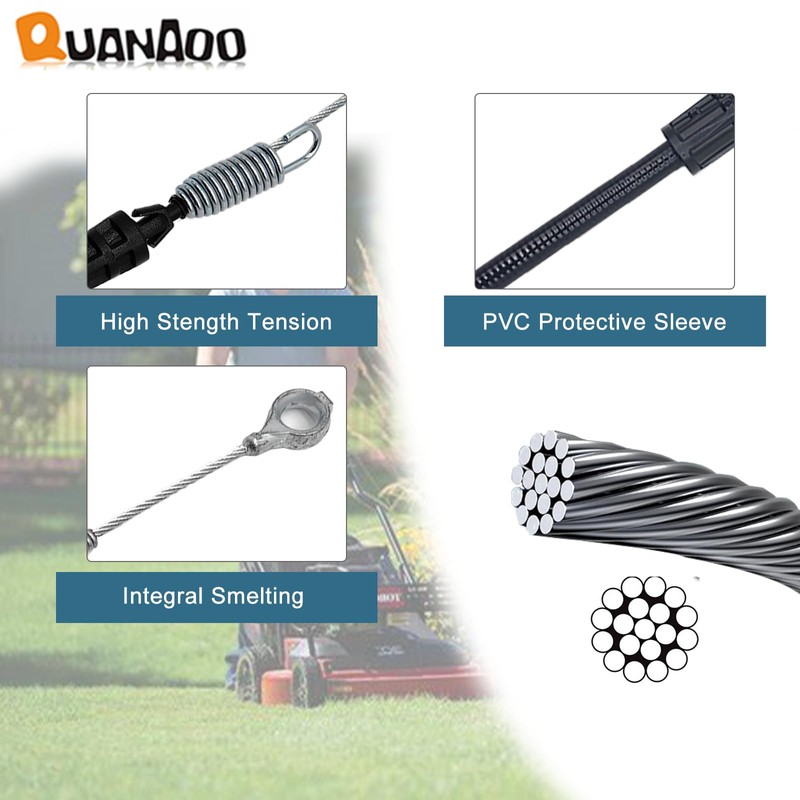 Quanaoo Traction Cable 137-4758 for Toro 30" TurfMaster Exmark 30"
