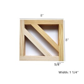 Wood Selves Bracket,Solid Wood Triangle Bracket, Clapboard Bracket, Wall Shelf,Fits Both 8 or 11 Inch Deep Shelves,Supports Pendant Lamp Kit,Including Fixing Device Screw,Pack of 2 (8 inch)