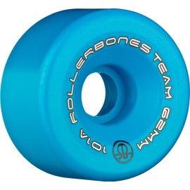 RollerBones Team Logo 101A Recreational Roller Skate Wheels (Set of 8), Black, 57mm