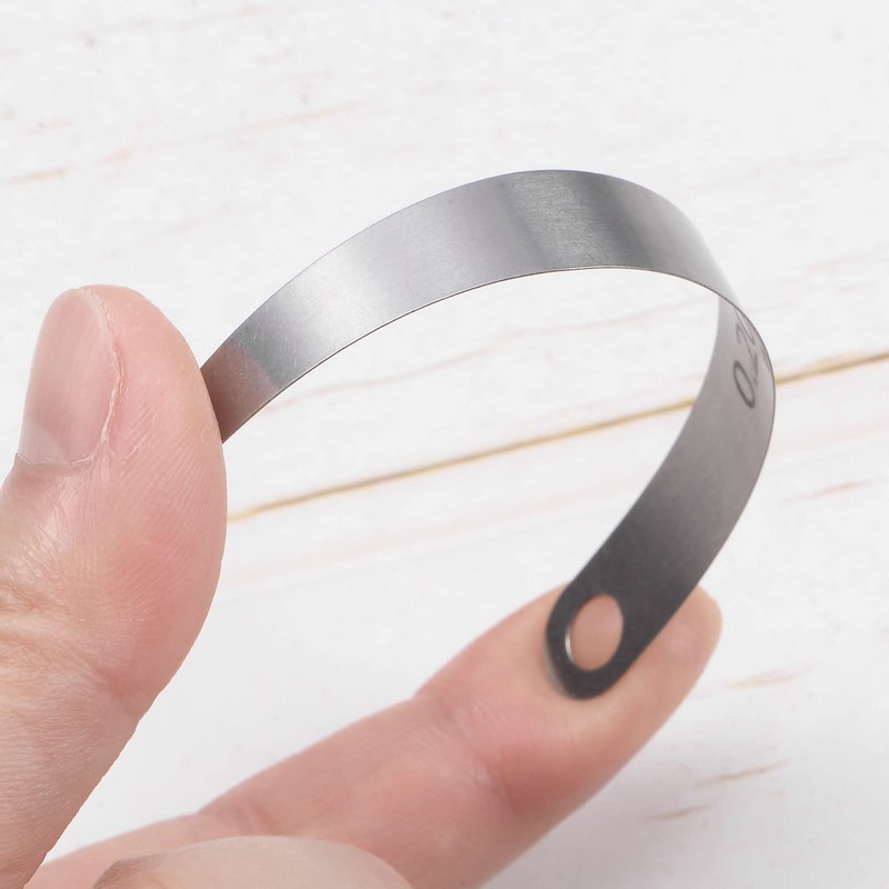 sourcing map 5pcs Feeler Gauge 0.2mm Thickness Gauge 65MN Steel