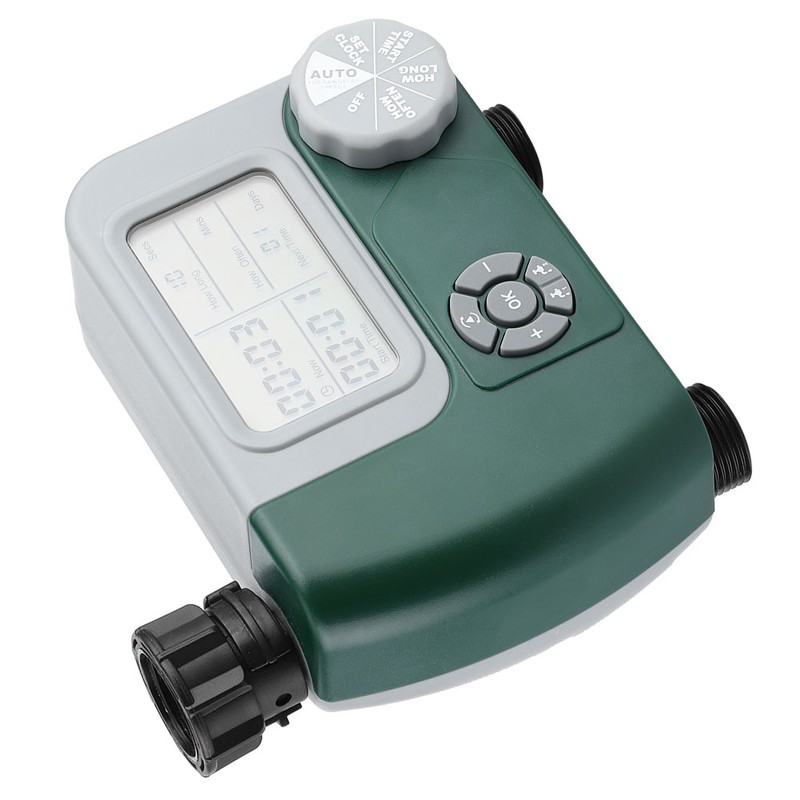 DualOutlet Timer Irrigation System Controller Intelligent Large Display Watering Controller