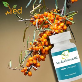 VED Sea Buckthorn Oil Capsules | Boost Immune System | Omega-7 500 mg - 90 Capsules