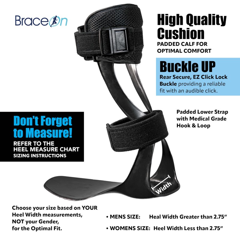 Brace On AFO S-Type - Drop Foot Stabilizer Brace, Moldable,