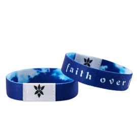 Apsvo Daily Bible Verse Bracelet Christian Bracelets for Men Women Scripture Tap Phone Bible Christian Gift Accessories (FAITH OVER FEAR)