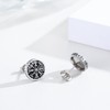 Black Stud Earrings for Men,925 Sterling Silver Myths Legends Studs