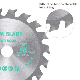 Kozelo 3pcs Circular Saw Blade - [3 Inch x 18 Teeth x 3/8 Inch Arbor] Tungsten Carbide Tipped Table Miter Saw Blades for Wood Aluminum Soft Metal Use | Silver