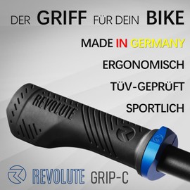Revolute Grip-C Ergonomic Bicycle Grips 100% Made in Germany Blue