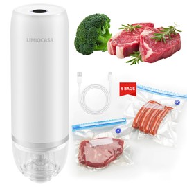 Vacuum Sealer, Compact Food Sealer Saver 5X Fresh Longer, Handheld Vacuum Sealer for Food Storage，portable vacuum sealer for Bags/Jars, Inflation, Camping & Travel