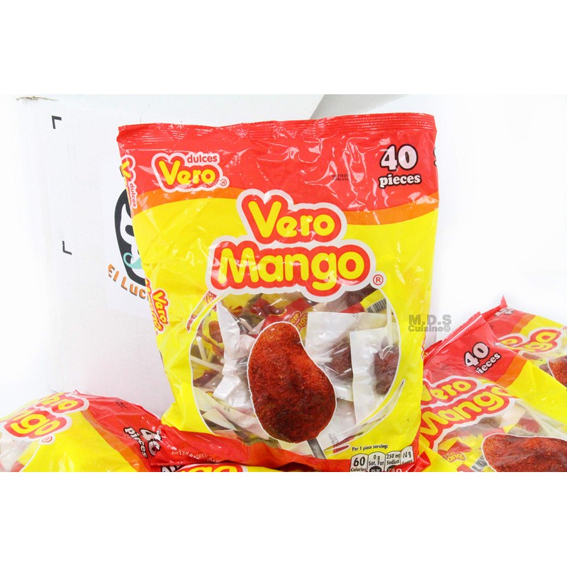 Mexican Candy Vero Mango Paletas Wholesale Lollipops Box Distribution Dulces