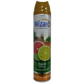 Wizard The Magic of Fresh Air Freshener 10Oz Tropical Citrus (Package May Vary) Pack of 3