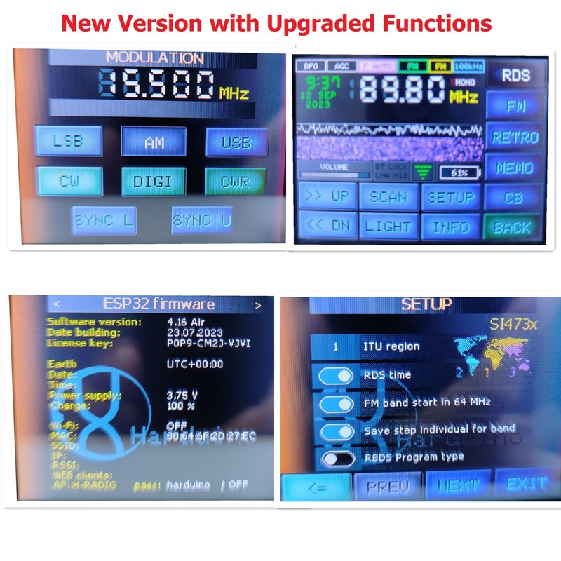 Upgraded ATS25max DECODER Portable Shortwave Radio,4.16 Version Adds CW,RTty Decoding