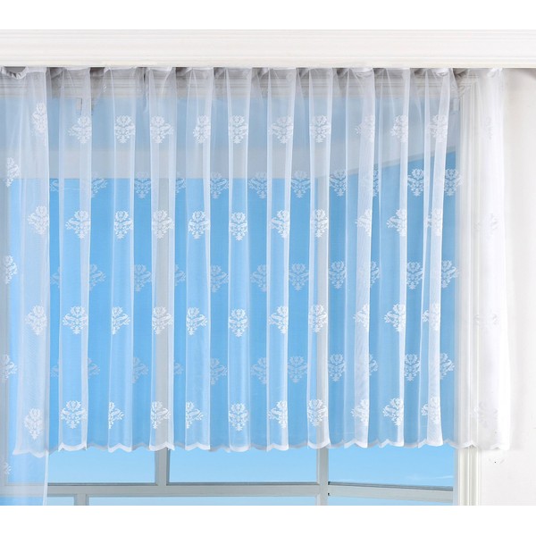 Jacquard Bogenstore Curtain 145 x 600 cm Baroque Floral Pattern