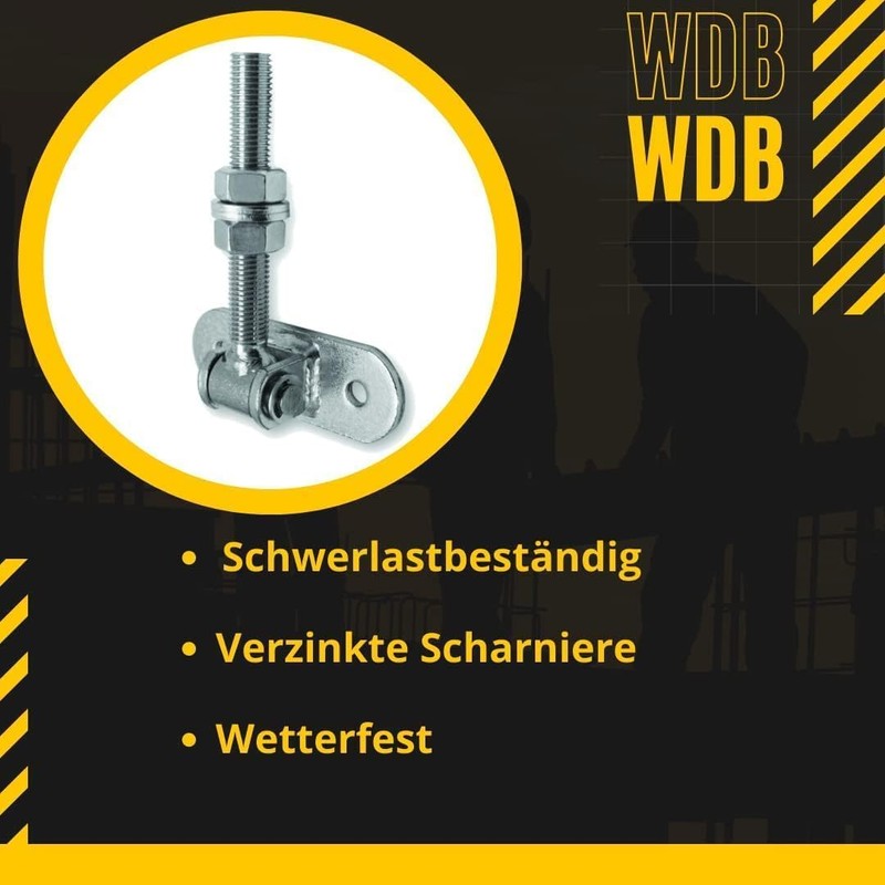 WDB - Gate Rod Adjustable Mounting Plate - Hinges Garden