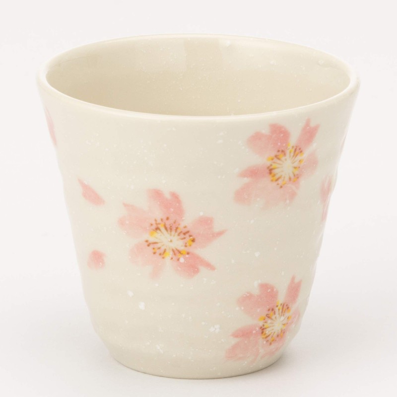 Mino W20060 Cherry Blossom Dance Warp Tea Cup, Pink