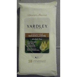 Yardley Disposable Washcloths 18 Pack Resealable